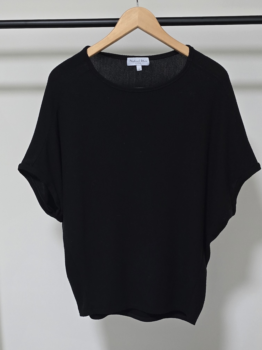 Michael Stars Black Short-Sleeve Crewneck Top